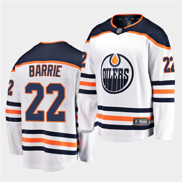 Men's Edmonton Oilers #22 Tyson Barrie adidas Away White Jersey